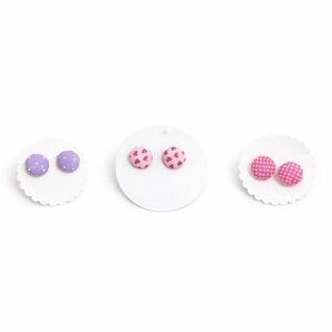 Stud button earrings bundle